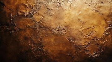 Textured brown and gold abstract backdrop. Great for creating a unique and organic feel in designs, emphasizing depth and visual interest. photo