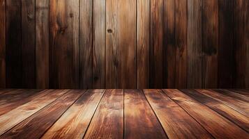 Rustic wood floor and wall backdrop. Adds warmth and character to any setting. Perfect for showcasing products or creating a cozy scene. photo