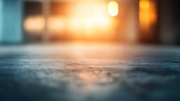 Abstract floor surface illuminated by a warm glow, creating a sense of depth and mystery. Ideal for backgrounds. photo