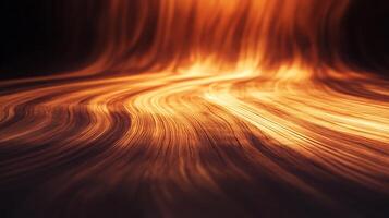 Abstract orange and brown wavy lines cascade like a flowing river of warm light, creating a mesmerizing effect. Digital art background. photo