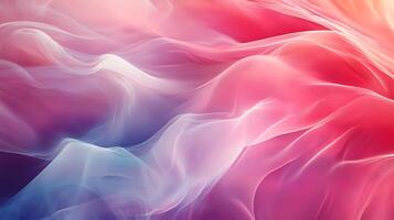 An ethereal abstract landscape featuring flowing ribbons of light and color, reminiscent of aurora borealis or nebula formations. photo