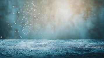 A striking image showcasing a textured surface under a bokeh-filled background with a blue gradient, ideal for product display photo