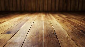 Warm, inviting wooden floor and wall create a cozy and natural atmosphere, perfect for showcasing products or creating a comforting background. photo