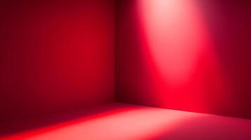 Illuminated room corner. Light emphasizes a sense of place, showcasing color, shadow, and clean lines within the indoor space. photo
