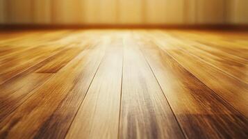 Wooden floor with a seamless, warm-toned design and natural grain texture, creating a cozy atmosphere and inviting feel to any room. photo
