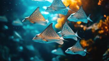 Schooling Fish in Ocean Waters photo