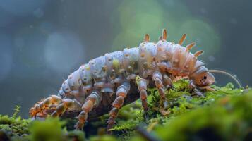 A close-up photograph of an insect on a leaf. photo