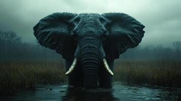 Elephant in the mood for something wild photo