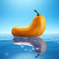 a yellow watermelon on a table photo