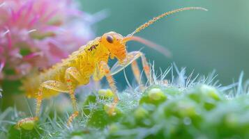 Close-up of a cricket insect on grass photo