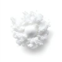 A captivating close-up of a cloud-like formation of whipped cream, showcasing its fluffy texture and creamy sheen, ideal for food-related visuals that emphasize indulgence. photo