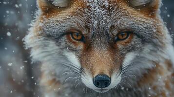 Fox close up with copy space photo