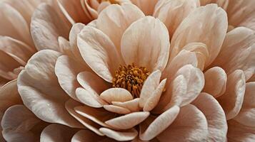 A magnified shot of smooth, fuzzy flower petals with tiny, thread-like structures. photo
