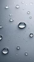 A magnified shot showcasing condensation droplets with varied patterns and shapes. photo