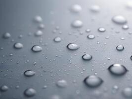 A macro photograph capturing the random formation of condensation droplets in unique patterns. photo