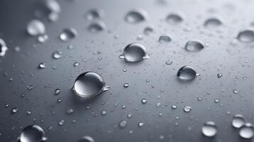 A high-resolution macro shot of condensation droplets forming random patterns. photo