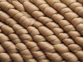 A macro shot capturing the intricate weaving of straw fibers into a geometric pattern. photo