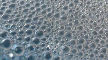 A close-up of plastic wrap with delicate air pockets, resulting in a soft, textured look. photo