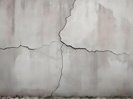 A macro photograph of a raw cement wall, showing detailed cracks and surface flaws. photo