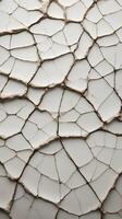 A sharp, high-resolution shot of crackled ceramic glaze with a delicate, fractured design. photo