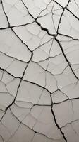 A close-up of a crackled pottery glaze, capturing its intricate network of tiny splits. photo