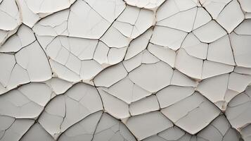 A high-resolution close-up of cracked ceramic, showing its delicate, web-like structure. photo