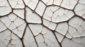 A sharp macro view of vintage ceramic glaze with finely detailed fracture lines. photo