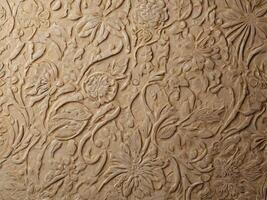 A close-up view displaying the intricate embossing on decorative paper. photo