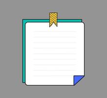 Office Paper Sheet with Details vector