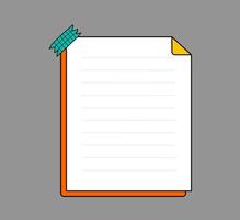 Simple Notepad Page for Reminders vector