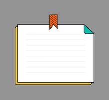 Sticky Note with Colorful Background vector