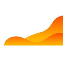 Vibrant Wave Frame in Orange and Yellow Gradients vector