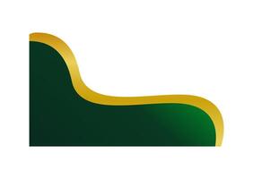 Modern Green Gradient Certificate Frame with Gold Waves vector