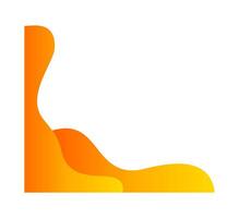 Gradient Orange and Yellow Border with Wave Design vector