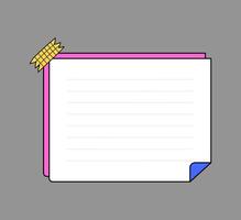 Sticky Note with Folded Corner vector