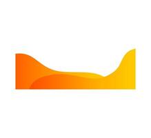 Elegant Wave Border in Orange and Yellow Gradients vector