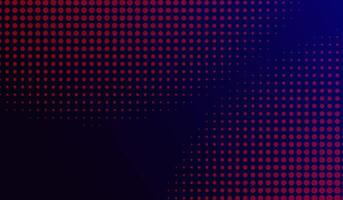The technology abstract of digital halftone pattern consisting of red dots that gradually fade into a deep blue background. The dots are arranged in a structured gradient. illustration vector