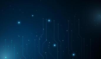 A modern dark technology futuristic design with glowing blue circuit-like lines on blue background design vector