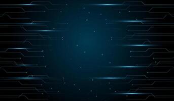 The abstract technology futuristic design with glowing blue circuit-like lines on a dark background , illustration design vector