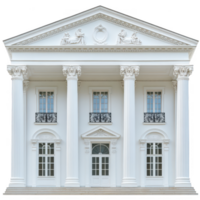 A large white building with columns and pillars png