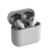 Airpods in a case with a charging cable png