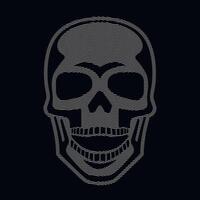 the skull in graving style vector