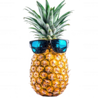 A pineapple with sunglasses on it png