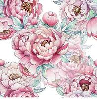Colorful peonies elegantly display their soft petals and intricate details, bringing a fresh and vibrant touch to a serene white backdrop. vector
