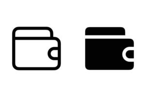 wallet icon set. wallet with money Symbol. finance sign. for mobile concept and web design. illustration on white background vector