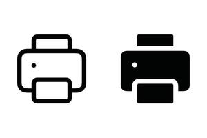 Printer Icon Set. for mobile concept and web design. illustration vector
