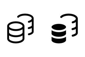 Coin icon. sign for mobile concept and web design. illustration vector