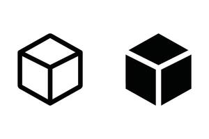 Cube icon. sign for mobile concept and web design. illustration vector