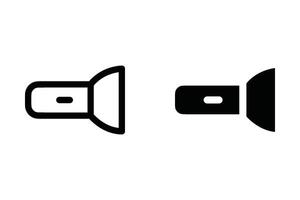 Flashlight icon. sign for mobile concept and web design. illustration vector