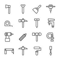 A set of tools including a hammer, screwdriver, and wrench vector